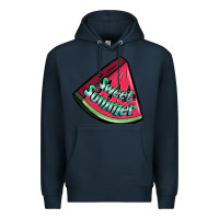 Navy sweet summer watermelon 1 Premium Hoodie - BundleAndBundleShop