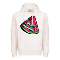 Pale Pink sweet summer watermelon 1 Premium Hoodie - BundleAndBundleShop