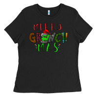 Black Merry Grinch Mas Ladies Tee - Bettercallsaul