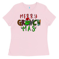 Bubblegum Pink Merry Grinch Mas Ladies Tee - Bettercallsaul
