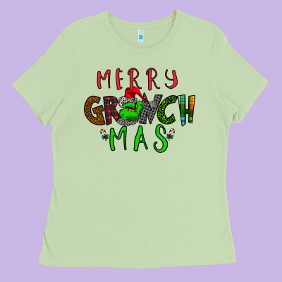 Merry Grinch Mas Ladies Tee Designed By Bettercallsaul