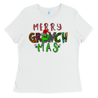 White Merry Grinch Mas Ladies Tee - Bettercallsaul