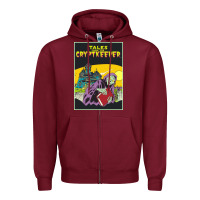 Burgundy Tales From The Cryptkeeper-Figzk Zipper Hoodie - minhPixels