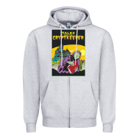 Heather Grey Tales From The Cryptkeeper-Figzk Zipper Hoodie - minhPixels