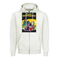 Oatmeal Heather Tales From The Cryptkeeper-Figzk Zipper Hoodie - minhPixels