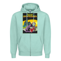 Seafoam Tales From The Cryptkeeper-Figzk Zipper Hoodie - minhPixels