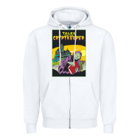 White Tales From The Cryptkeeper-Figzk Zipper Hoodie - minhPixels