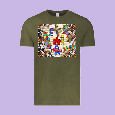 Faith Puzzle Ribbon Vintage Tee Designed By Tumblerdesignbyshophia