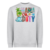 Heather Grey Mama Of Duty Heavyweight Sweatshirt - CowhideDigitalArt