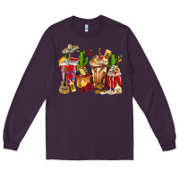Plum Cino De Mayo coffee cups Mexico Long Sleeve Tee - HowdyJamesFarm