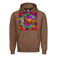 Chestnut halloween red angus bull Zipper Hoodie - LillyAllenDesigns