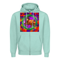 Seafoam halloween red angus bull Zipper Hoodie - LillyAllenDesigns