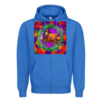 True Royal halloween red angus bull Zipper Hoodie - LillyAllenDesigns
