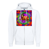 White halloween red angus bull Zipper Hoodie - LillyAllenDesigns
