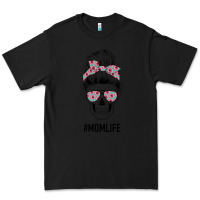 Black Pink Flower on Cyan Background Mom Skull Premium Tee - Bettercallsaul