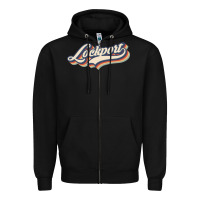 Black I Love Lockport City Usa Retro Vintage Zipper Hoodie - minhPixels