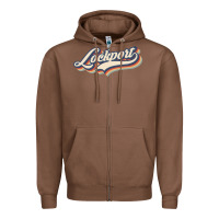 Chestnut I Love Lockport City Usa Retro Vintage Zipper Hoodie - minhPixels