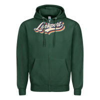 Sports Green I Love Lockport City Usa Retro Vintage Zipper Hoodie - minhPixels