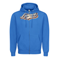 I Love Lockport City Usa Retro Vintage Zipper Hoodie | Teevron