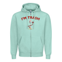 Seafoam i'm trash forky Zipper Hoodie - minhPixels