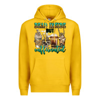 Lemon dead inside but caffeinated skeleton coffee cups Premium Hoodie - Jasminsmagicworld