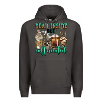 Smoke dead inside but caffeinated skeleton coffee cups Premium Hoodie - Jasminsmagicworld