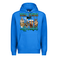 True Royal dead inside but caffeinated skeleton coffee cups Premium Hoodie - Jasminsmagicworld