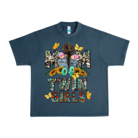 Midnight Navy mom of twin girls mother's day Urban Heavy Tee - CowGirlArtShop