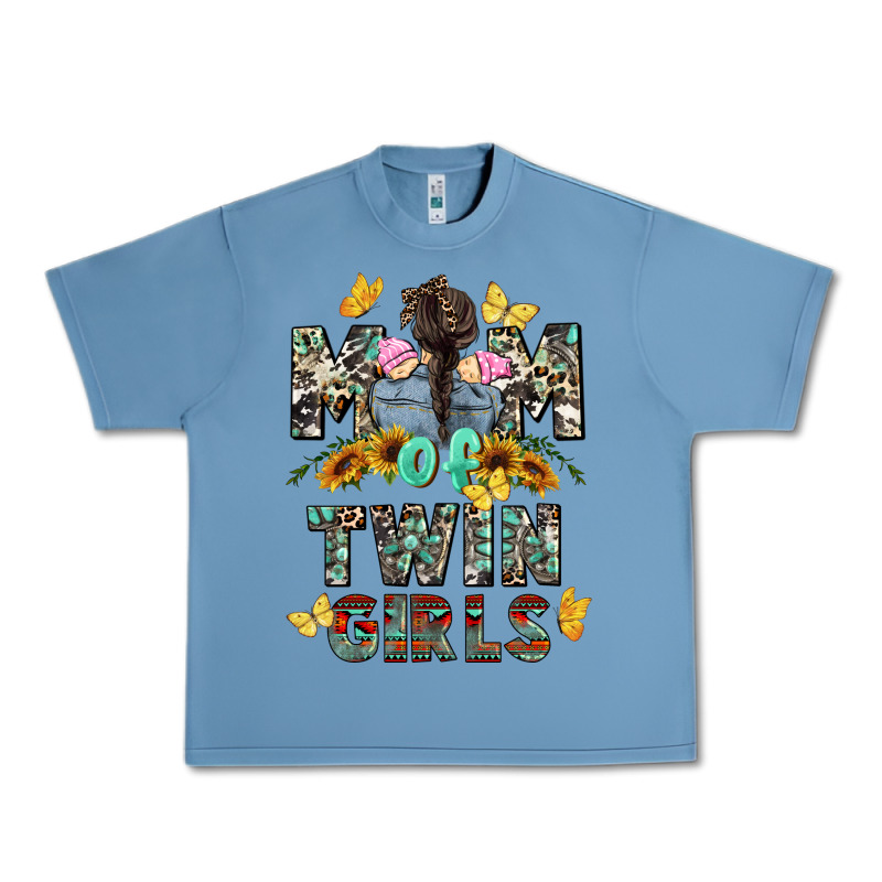 Mom Of Twin Girls Mother's Day Urban Heavy Tee by CowGirlArtShop | Teevron