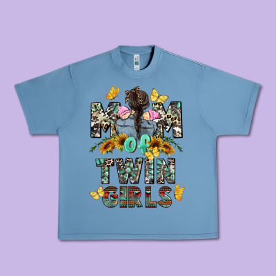 Mom Of Twin Girls Mother's Day Urban Heavy Tee Designed By Cowgirlartshop