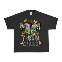Pigment Black mom of twin girls mother's day Urban Heavy Tee - CowGirlArtShop