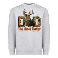 Heather Grey Western Dad The Great Deer Hunter Heavyweight Sweatshirt - LillyAllenDesigns