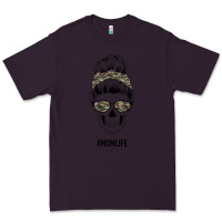 Plum Feminine Camouflage Patterned Mom Skull Premium Tee - Bettercallsaul