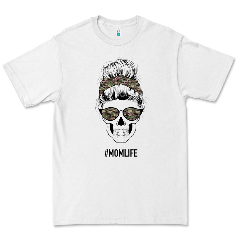 Feminine Camouflage Patterned Mom Skull Premium Tee by Bettercallsaul | Teevron