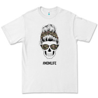 White Feminine Camouflage Patterned Mom Skull Premium Tee - Bettercallsaul