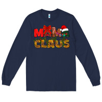 Navy Mama claus mother's day Long Sleeve Tee - HowdyJamesFarm