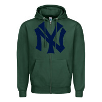 Sports Green the new york Zipper Hoodie - minhPixels