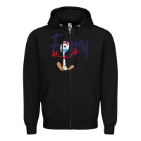 Black forky Zipper Hoodie - minhPixels