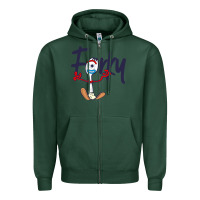 Sports Green forky Zipper Hoodie - minhPixels