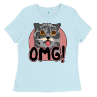 Baby Blue omg cat Ladies Tee - Bettercallsaul