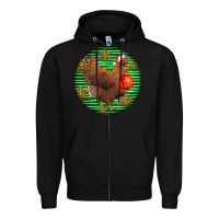 Black new hampshire red chicken christmas Zipper Hoodie - LillyAllenDesigns