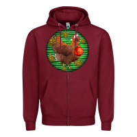 Burgundy new hampshire red chicken christmas Zipper Hoodie - LillyAllenDesigns