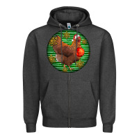 Charcoal Heather new hampshire red chicken christmas Zipper Hoodie - LillyAllenDesigns