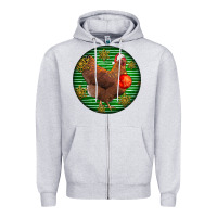 Heather Grey new hampshire red chicken christmas Zipper Hoodie - LillyAllenDesigns