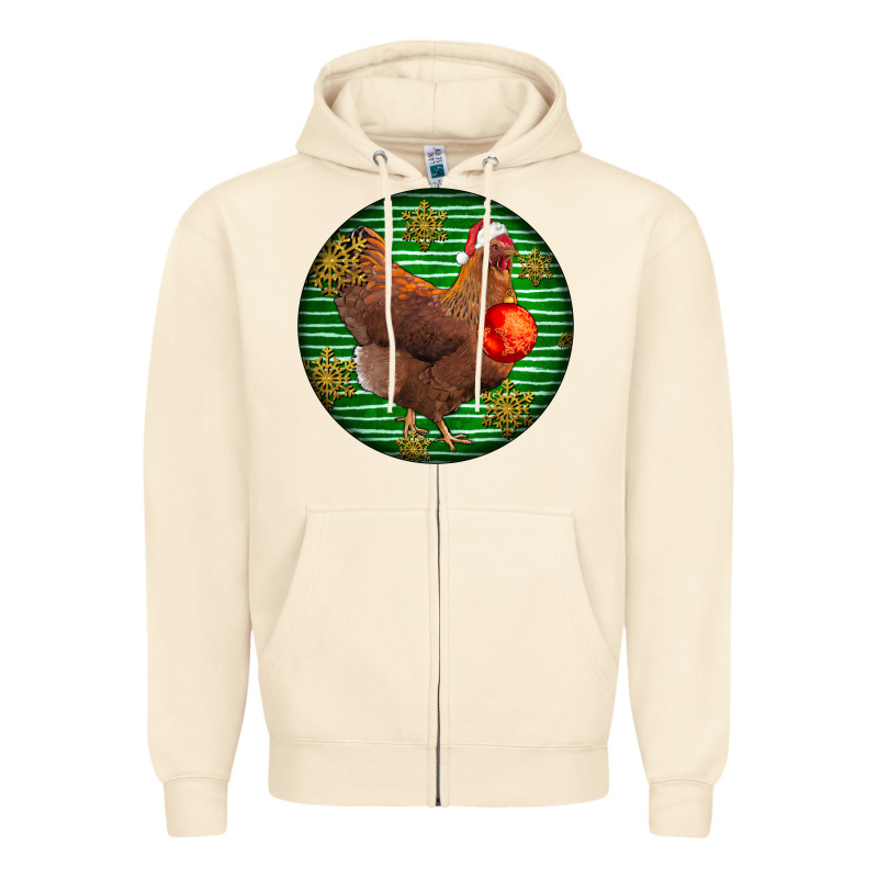 New Hampshire Red Chicken Christmas Zipper Hoodie by LillyAllenDesigns | Teevron