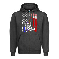 Charcoal Heather b.ra.zi.li.an j.i.u jit.su stars & stripes rank b.j flag shirt Zipper Hoodie - minhPixels