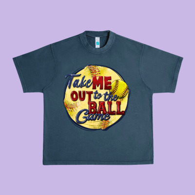 Take Me Out To The Ball Game Softball Urban Heavy Tee Designed By Cowgirlartshop