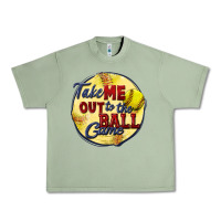 Oil Green take me out to the ball game softball Urban Heavy Tee - CowGirlArtShop