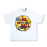 White take me out to the ball game softball Urban Heavy Tee - CowGirlArtShop