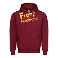 Burgundy franz ferdinands Zipper Hoodie - minhPixels